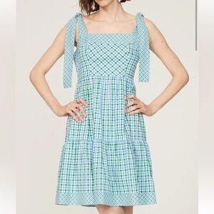 Shoshanna  Raleigh Mini  Dress Size 6 / Excellent Condition Blue/ Green/ White